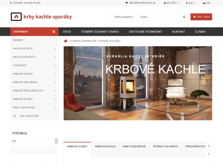 Krby kachle sporáky